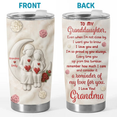 Custom Tumbler - Personalized Birthday Gifts For Grandma. Granddaughter - Love In Our Hearts