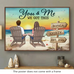 I Need You Like A Heart Needs A Beat - Couple Personalized Custom Horizontal Poster - Gift For Husband Wife. Anniversary
