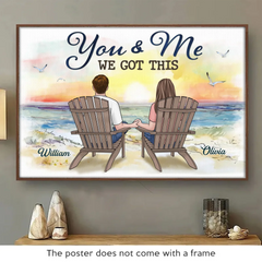 Two Hearts And Four Paws Make A Happy Home - Dog Personalized Custom Horizontal Poster - Gift For Couples. Pet Owners. Pet Lovers
