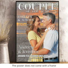 Custom Photo Vertical Poster - Personalized Anniversary Wedding Gifts For Husband And Wife. Him And Her - Love Grows Where We Stand