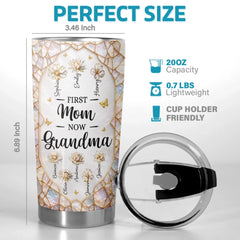 Custom Tumbler - Personalized Mother's Day Birthday Gifts For Mom. Grandma - Grandma's Blooming Love