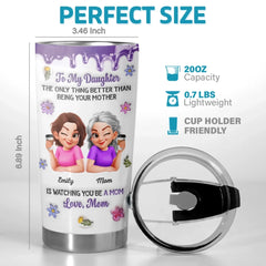 Custom 3D Inflated Effect Printed Tumbler - Personalized Mother's Day Birthday Gifts For Mom. Daughter - First My Daughter. Now A Mom