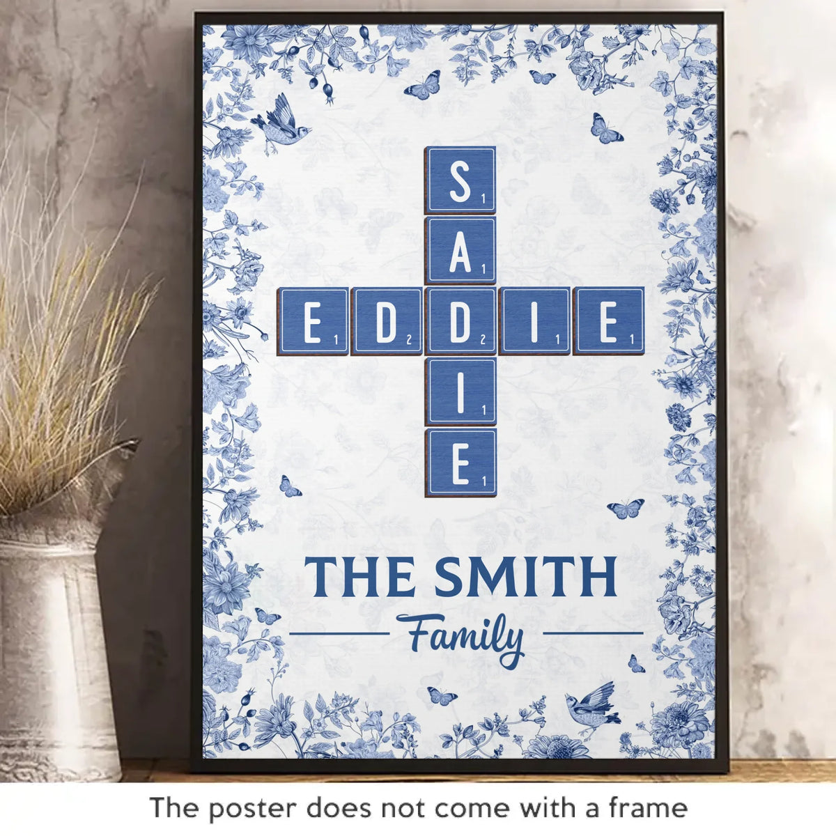Custom Scrabble Vertical Poster - Personalized Birthday Gifts For Mom. Dad. Brother. Sister. Kids - Joy Grows When We Are One