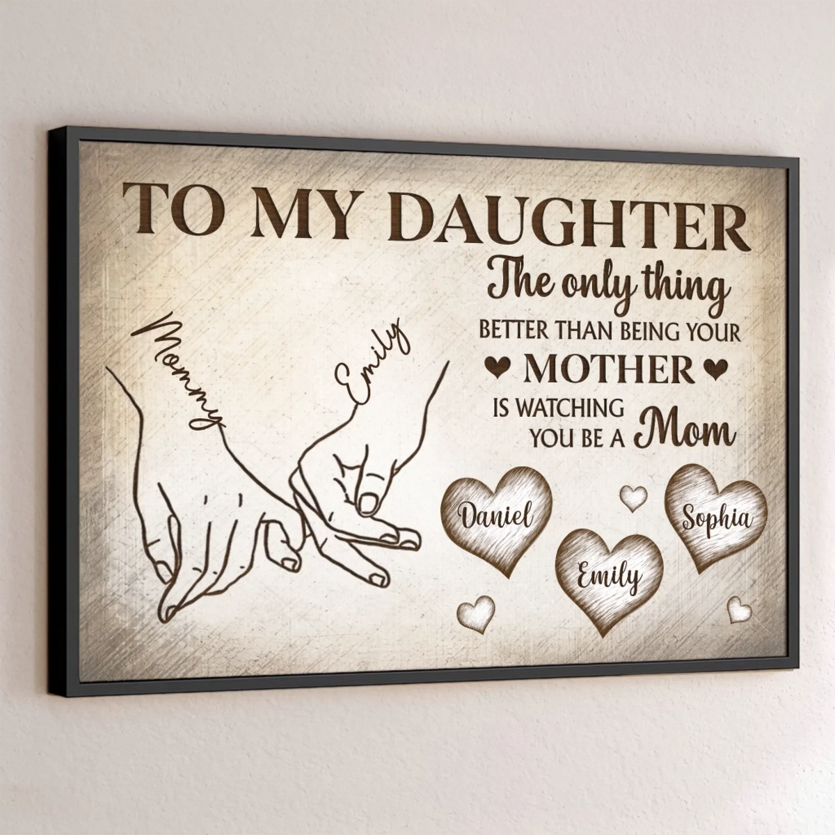 Custom Horizontal Poster - Personalized Mother's Day Birthday Gifts For Daughter - My Greatest Joy