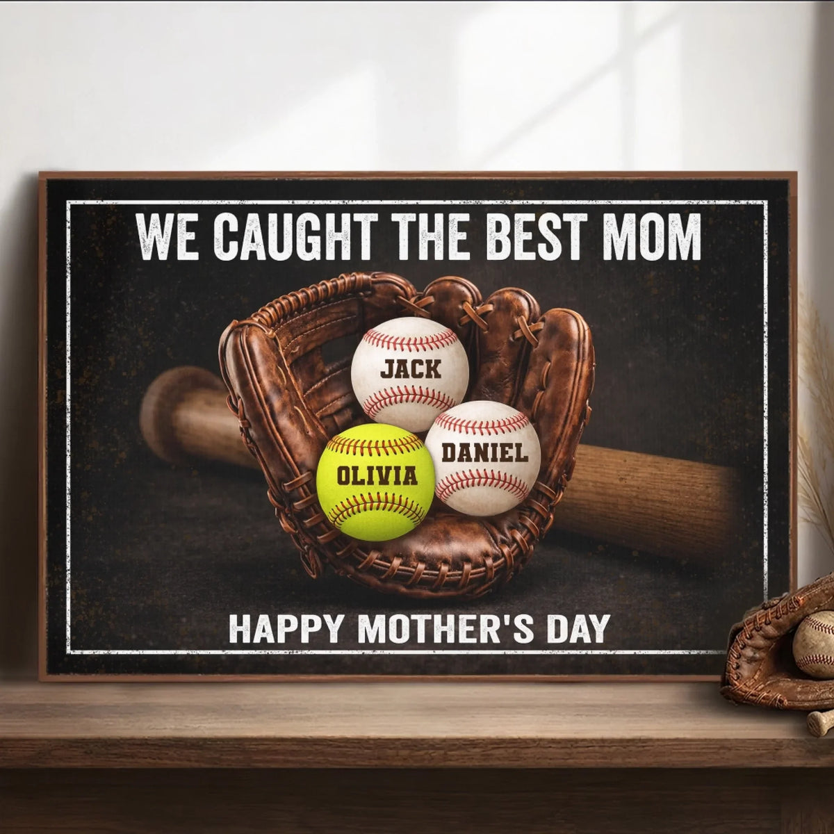 Custom Horizontal Poster - Personalized Mother's Day Gifts For Mom. Grandma - Caught With Love
