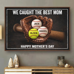 Custom Horizontal Poster - Personalized Mother's Day Gifts For Mom. Grandma - Caught With Love