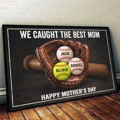 Custom Horizontal Poster - Personalized Mother's Day Gifts For Mom. Grandma - Caught With Love