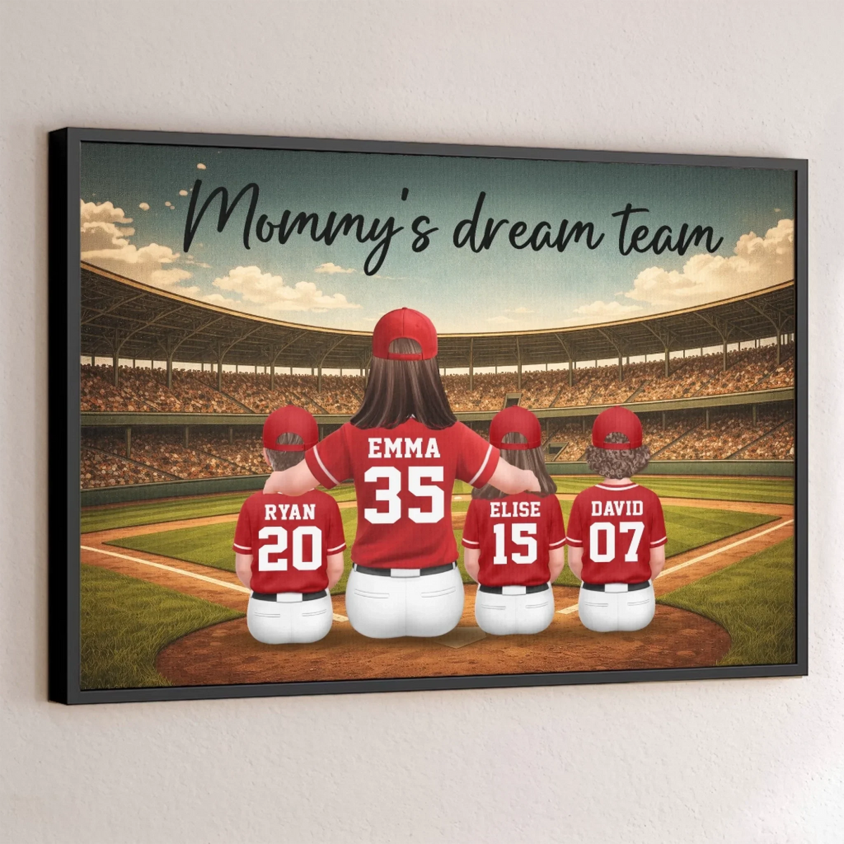 Custom Horizontal Poster - Personalized Mother's Day Gifts For Mom. Grandma - Built By Mom's All Stars