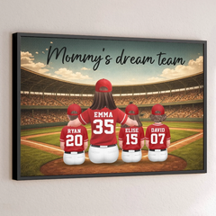 Custom Horizontal Poster - Personalized Mother's Day Gifts For Mom. Grandma - Built By Mom's All Stars