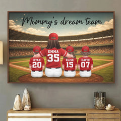 Custom Horizontal Poster - Personalized Mother's Day Gifts For Mom. Grandma - Built By Mom's All Stars
