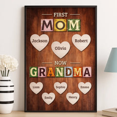 Custom Vertical Poster - Personalized Mother's Day Birthday Gifts For Mom. Grandma - From Mom To Grandma