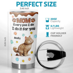 Custom 3D Inflated Effect Printed Tumbler - Personalized Birthday Gifts For Cat Lovers. Cat Mom And Dad - Hope You Love My Gift