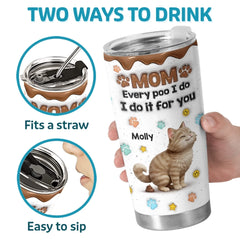 Custom 3D Inflated Effect Printed Tumbler - Personalized Birthday Gifts For Cat Lovers. Cat Mom And Dad - Hope You Love My Gift