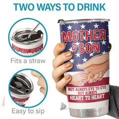 I'm Always Right Next To You You'll Outgrow My Lap But Never My Heart - Tumbler - To My Son. Gift For Son. Son Gift From Mom. Birthday Gift For Son
