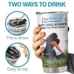 Life Isn't About Waiting For The Storm To Pass It's About Learning To Dance In The Rain - Tumbler - To My Son. Gift For Son. Son Gift From Mom. Birthday Gift For Son