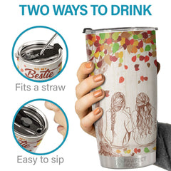 Thank You For The Laughter For All The Fun We've Shared - Tumbler - To My Bestie. Gift For Bestie. Best Friend. Sister. Birthday Gift For Bestie And Friend