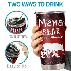 Mama Bear. Mom Nutrition Facts - Tumbler - Christmas Gift For Family. Couple. Friends. Christmas Decoration. Holiday Gift