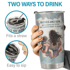 Never Feel That You Are Alone I'm Always Right Next To You - Tumbler - To My Son. Gift For Son. Son Gift From Mom. Birthday Gift For Son