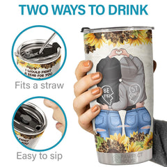 I Would Fight A Bear For You Sister No A Grizzly - Tumbler - To My Bestie. Gift For Bestie. Best Friend. Sister. Birthday Gift For Bestie And Friend