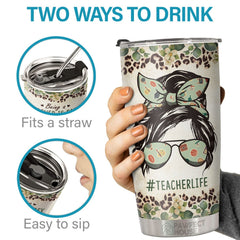 Being A Teacher Is Easy It's Like Riding A Bike - Tumbler - Appreciation. Graduation. Retirement. Thank You Gift For Teacher. Teacher Gift From Students