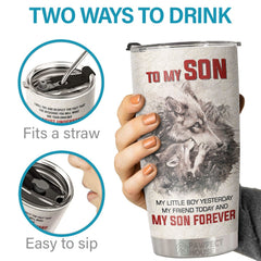 I May Not Carry You In My Arms But I Will Always Carry You In My Heart - Tumbler - To My Son. Gift For Son. Son Gift From Mom. Birthday Gift For Son