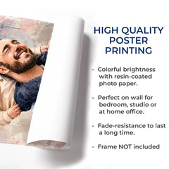 Custom Photo Vertical Poster - Personalized Father's Day Birthday Gifts For Dad. Grandpa - Dad Makes Every Day Special