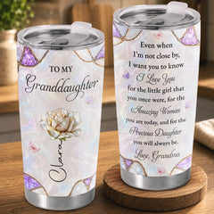 Custom Tumbler - Personalized Birthday Gifts For Daughter. Granddaughter - Forever My Precious Girl