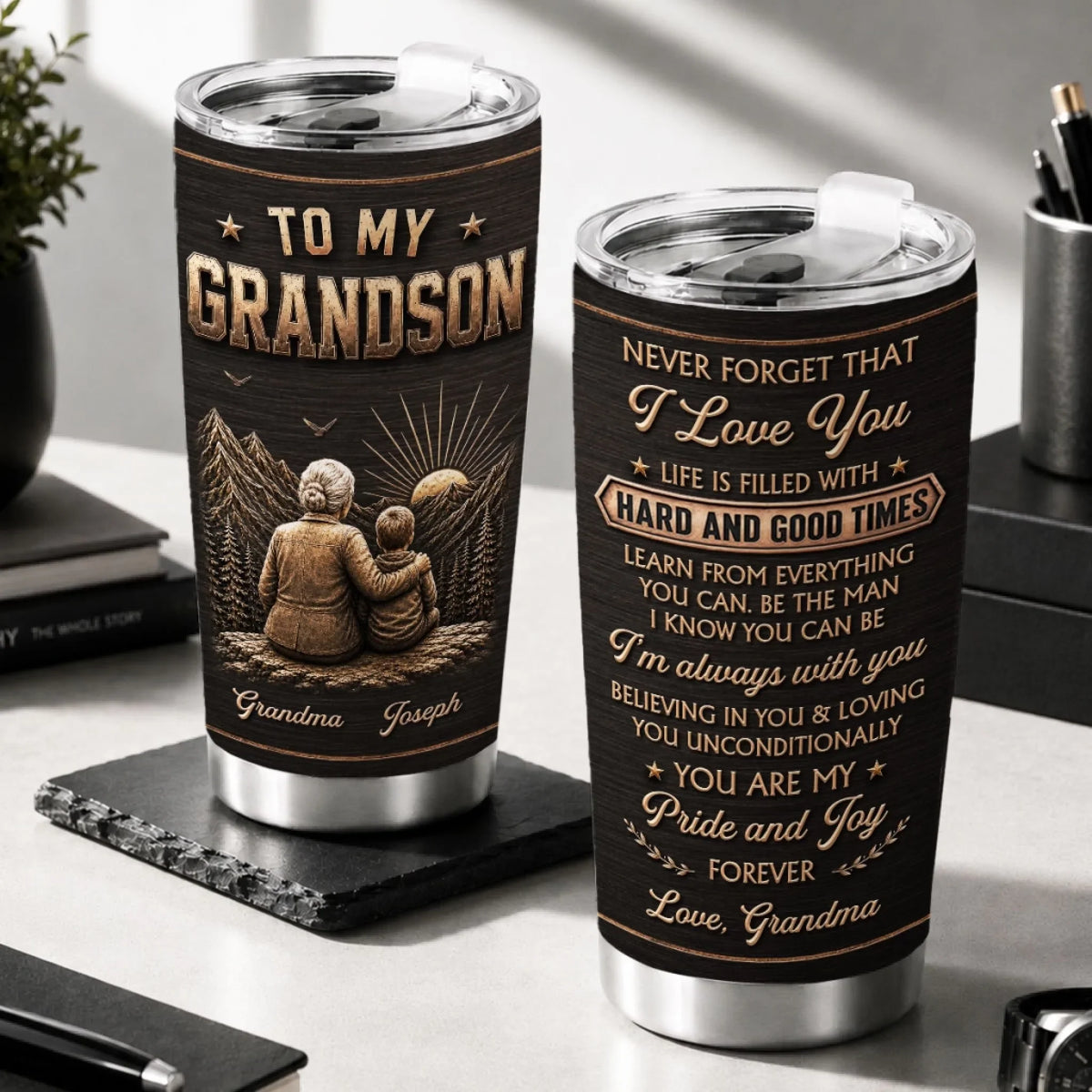 Custom Tumbler - Personalized Birthday Gifts For Grandson - My Greatest Blessing In Life