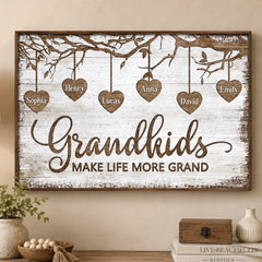 Custom Horizontal Poster - Personalized Birthday Gifts For Mom. Grandma - Blessed With Every Grand Child