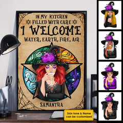 I Welcome Water. Earth. Fire And Air - Personalized Vertical Poster. Halloween Ideas.