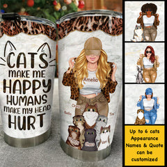 You Had Me At Meow - Gift For Cat Mom. Personalized Tumbler