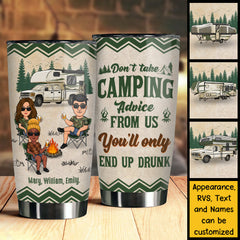 You'll Only End Up Drunk - Personalized Tumbler - Gift For Camping Lovers