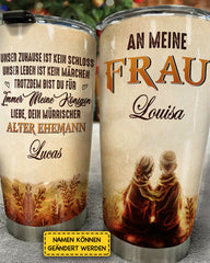 An Meine Frau - Du Bist Meine Königin Für Immer - Gift For Couples. Husband Wife - Personalized Tumbler German