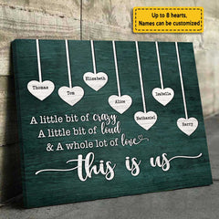 A Whole Lot Of Love - Personalized Horizontal Canvas - Gift For Couples. Husband Wife