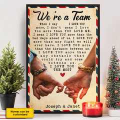 I Love You More Than The Distance Between Us - Gift For Couples. Personalized Vertical Poster
