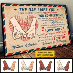 You Complete Me And Make Me A Better Person - Personalized Horizontal Poster