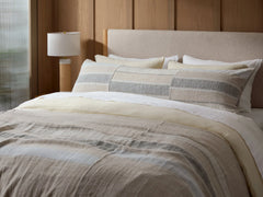 Heritage Linen Body Pillow Cover - FINAL SALE (Natural Stripe Cool)