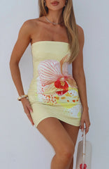 Make Up My Mind Sequin Mini Dress Canary Orchid