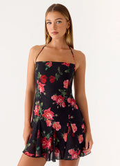 Nikyta Micro Mini Dress - Midnight Bloom