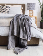 River Oversized Linen Throw by Pom Pom at Home