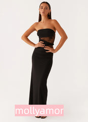 Karma Strapless Maxi Dress - Black