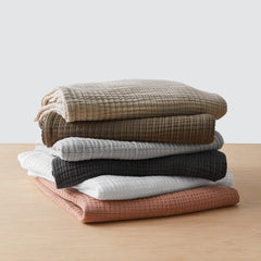 Cotton Gauze Throw - White