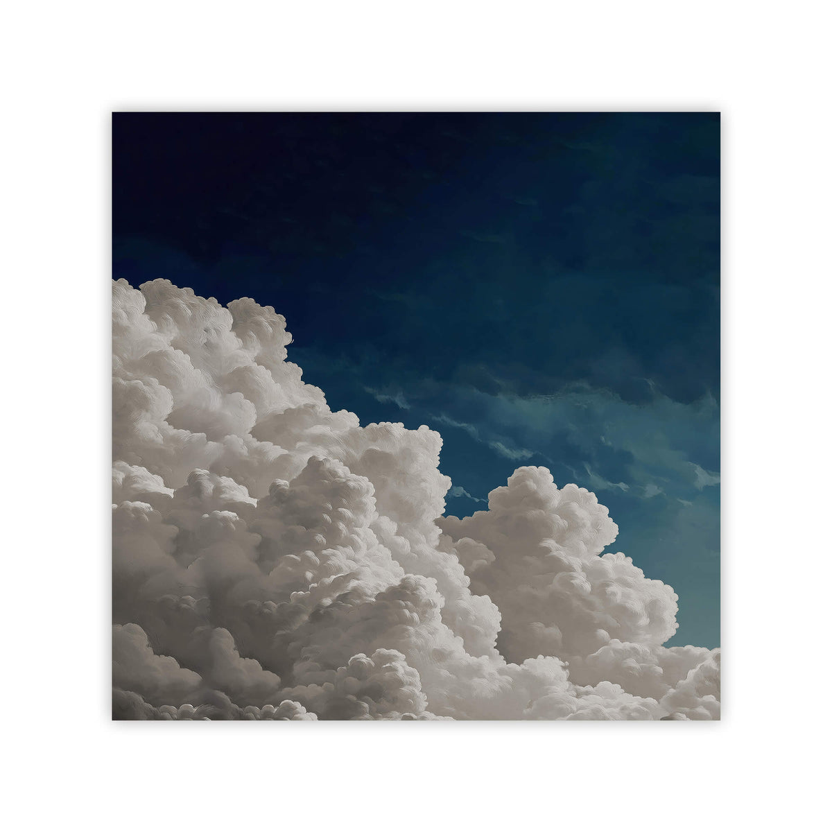 Billowing Blue Clouds Square Print