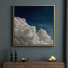 Billowing Blue Clouds Square Print