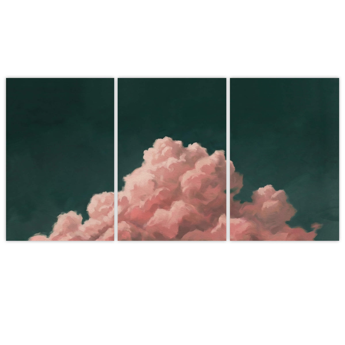 Billowing Pink Clouds Set of 3 Prints