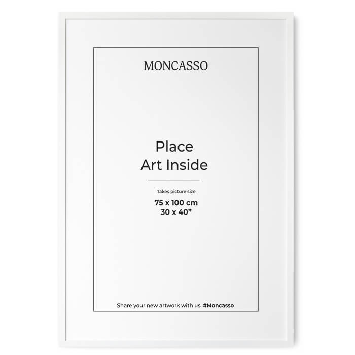 White Fine Art Frame, 75 x 100 cm