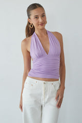 Deepika Ruched Halter Top