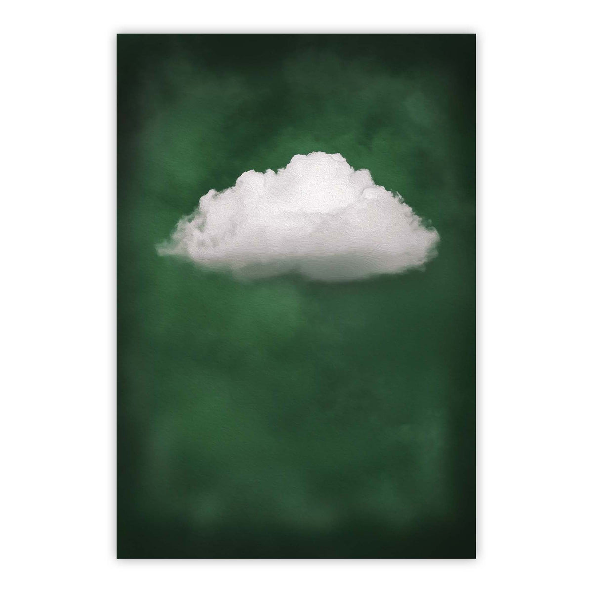 Deep Green Cloud Print