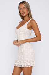 Lights Out Mini Dress Off White