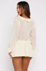 Eternal Energy Long Sleeve Mini Dress Cream